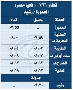 تعديل مواعيد القطارات